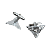 MEN SILVER METAL ALLOY CUFFLINKS