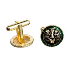 Men gold meenakari Cufflinks lion face