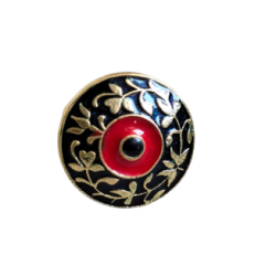 Men Meenakari Cufflinks Blue and center red